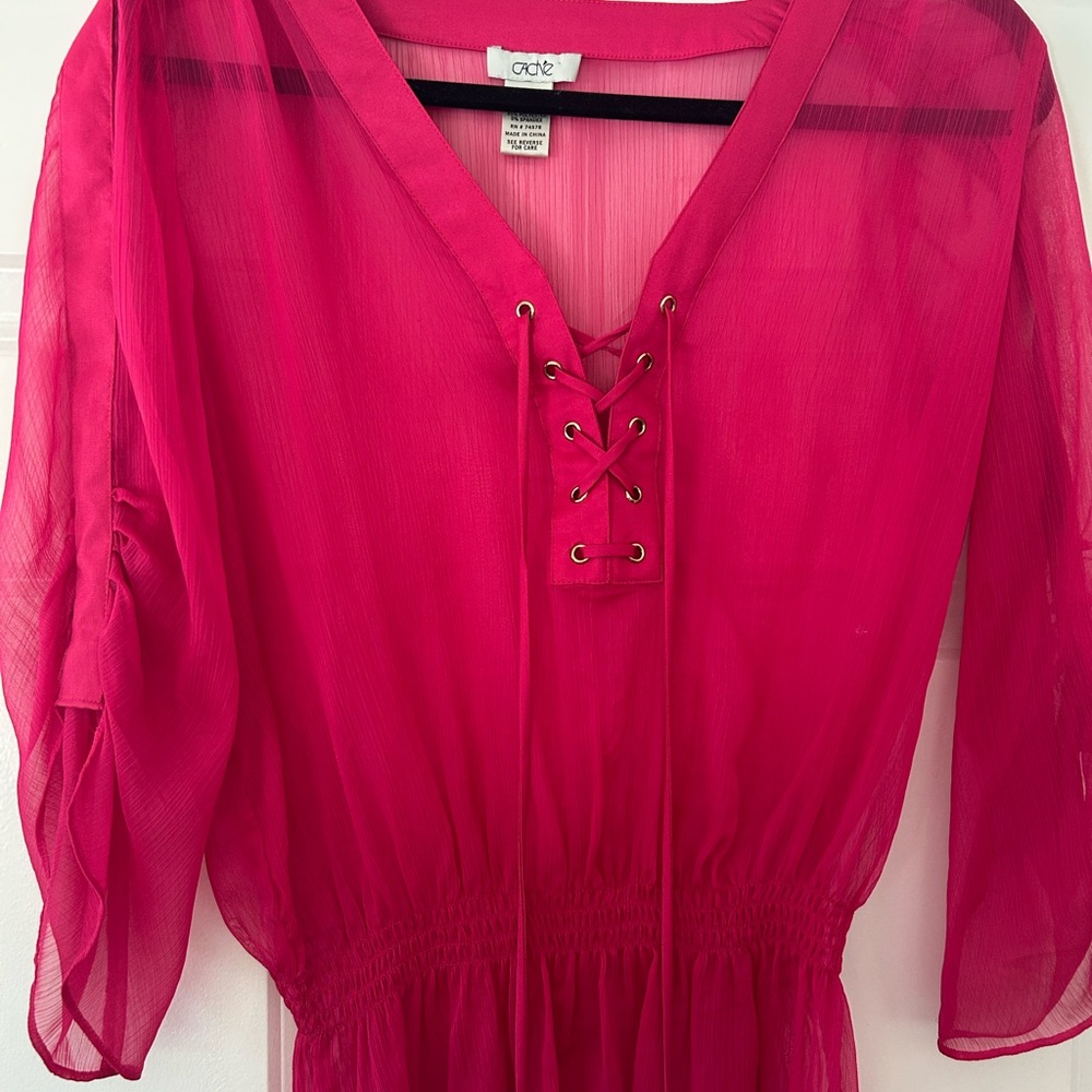 Vintage Y2K Caché Blouse XS (Fits Small) – Sheer Top - Picture 2 of 7
